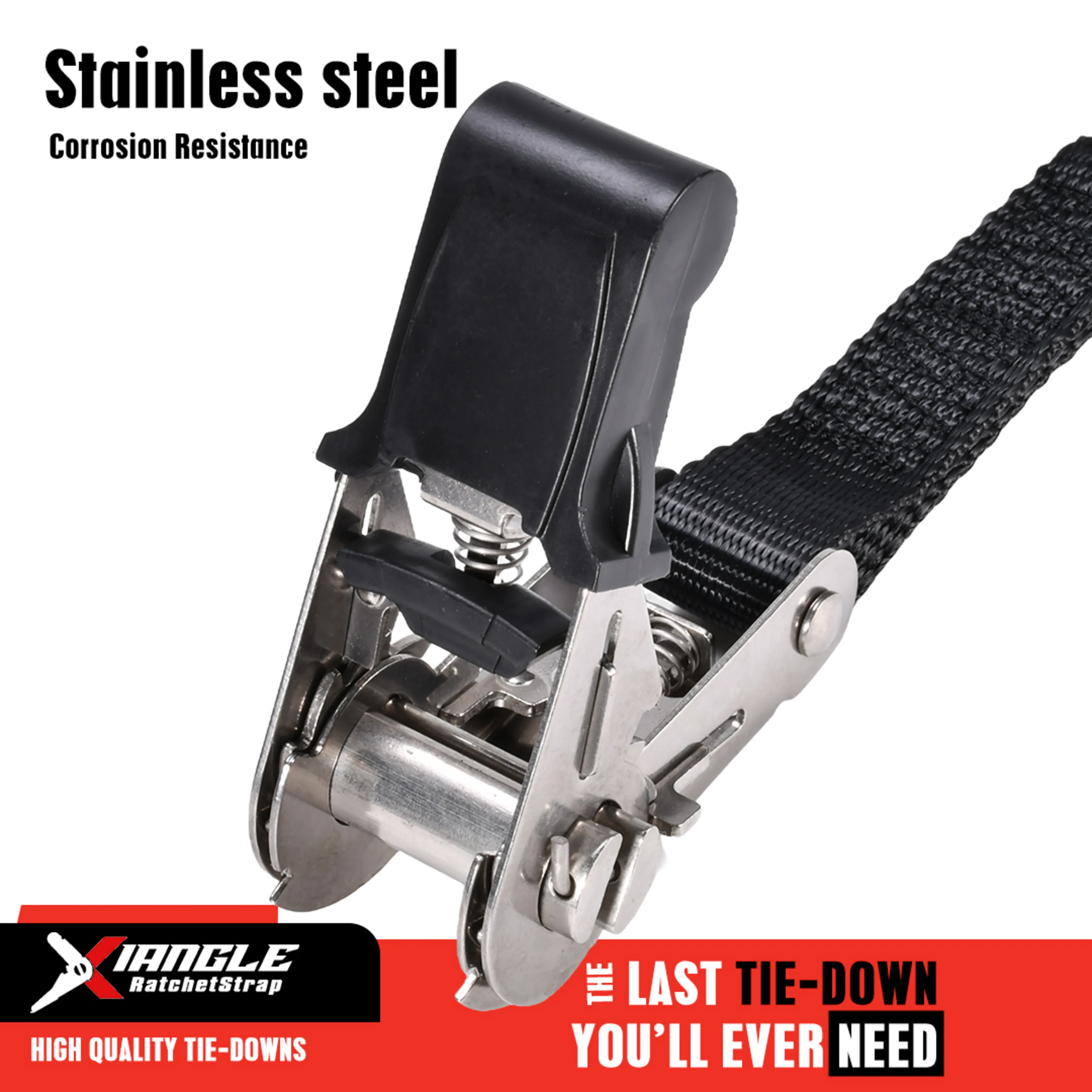 25mm Stainless Rubber Grip Ratchet Endless - 800kg LC