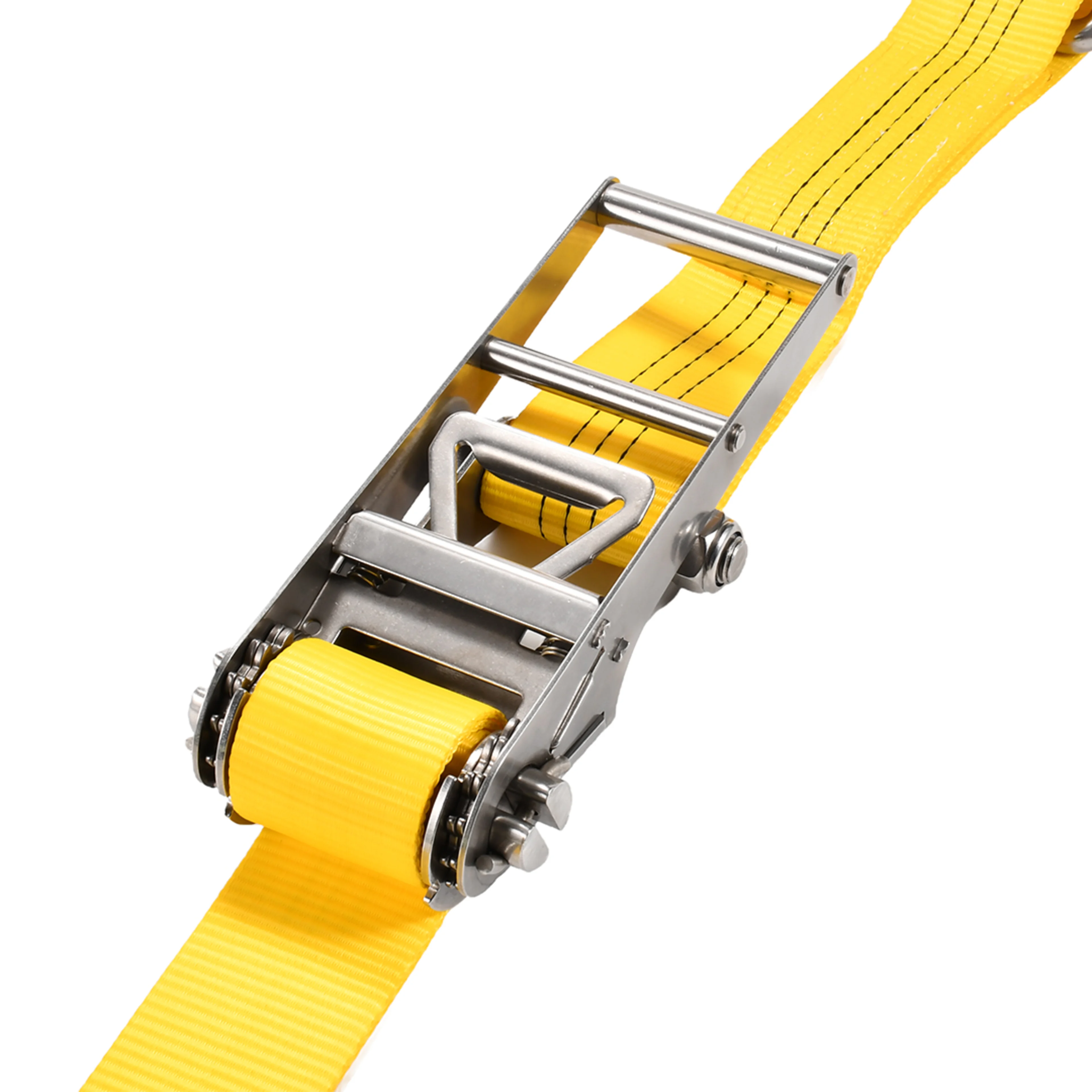 75mm 304 Edelstahl Ratschenzurrgurt Doppel-J-Haken - LC 3500 daN