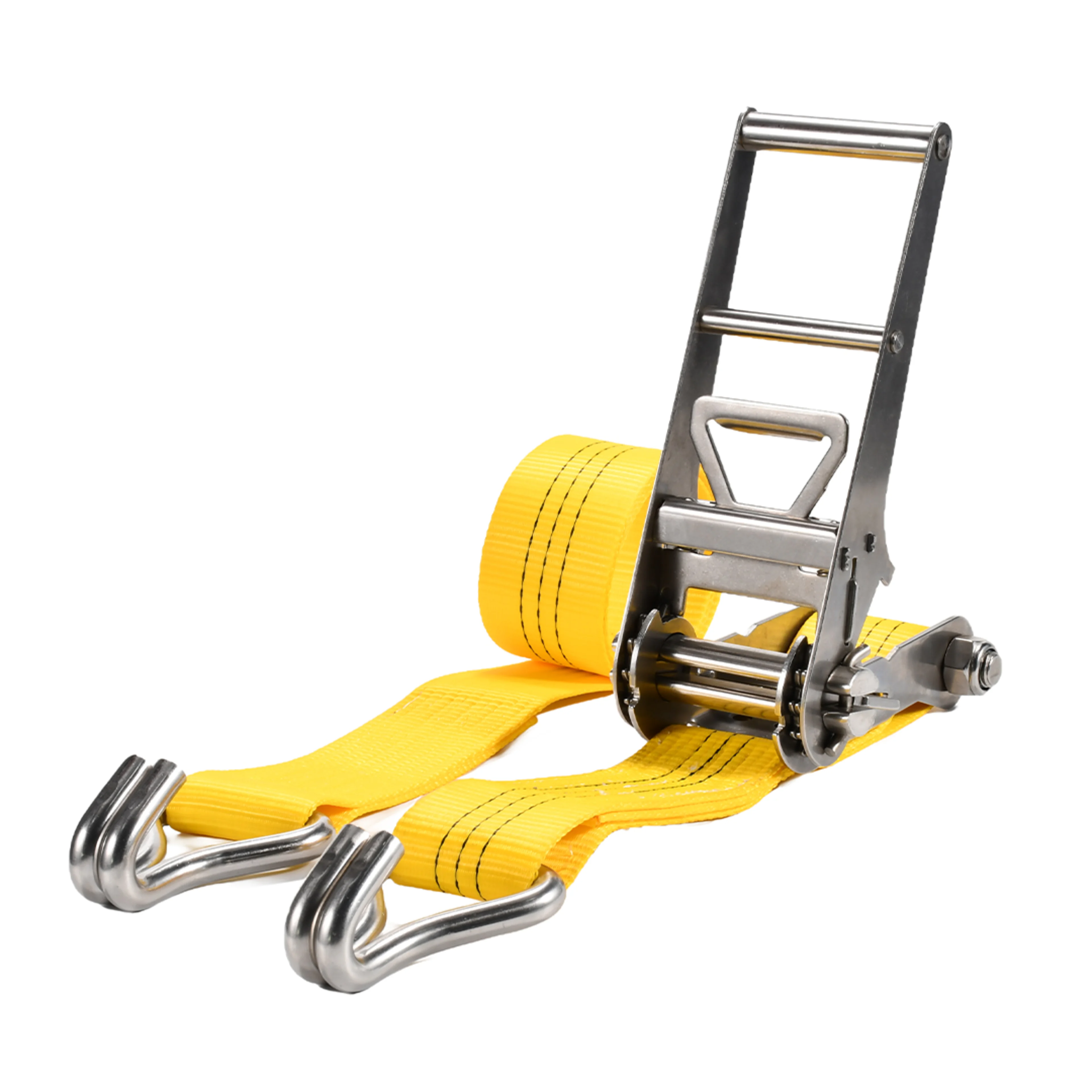 75mm 304 Edelstahl Ratschenzurrgurt Doppel-J-Haken - LC 3500 daN