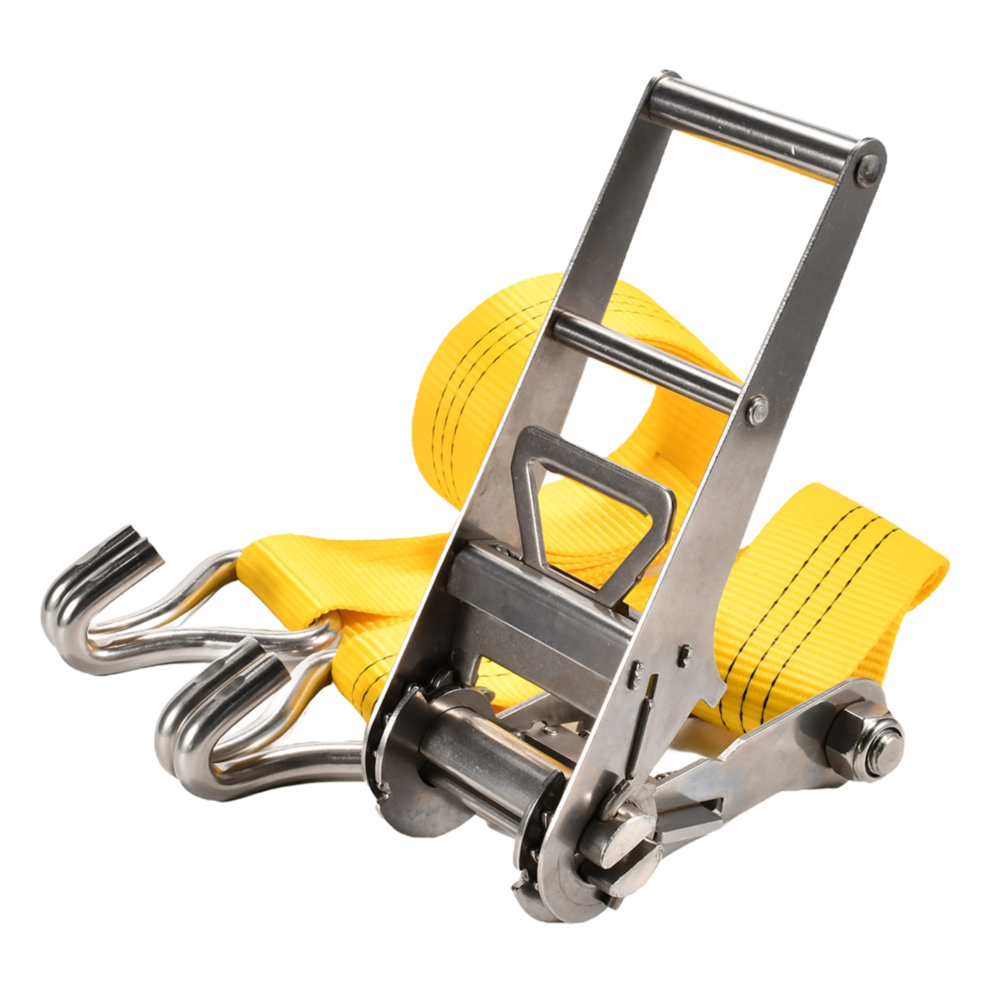 75mm 304 Edelstahl Ratschenzurrgurt Doppel-J-Haken - LC 3500 daN