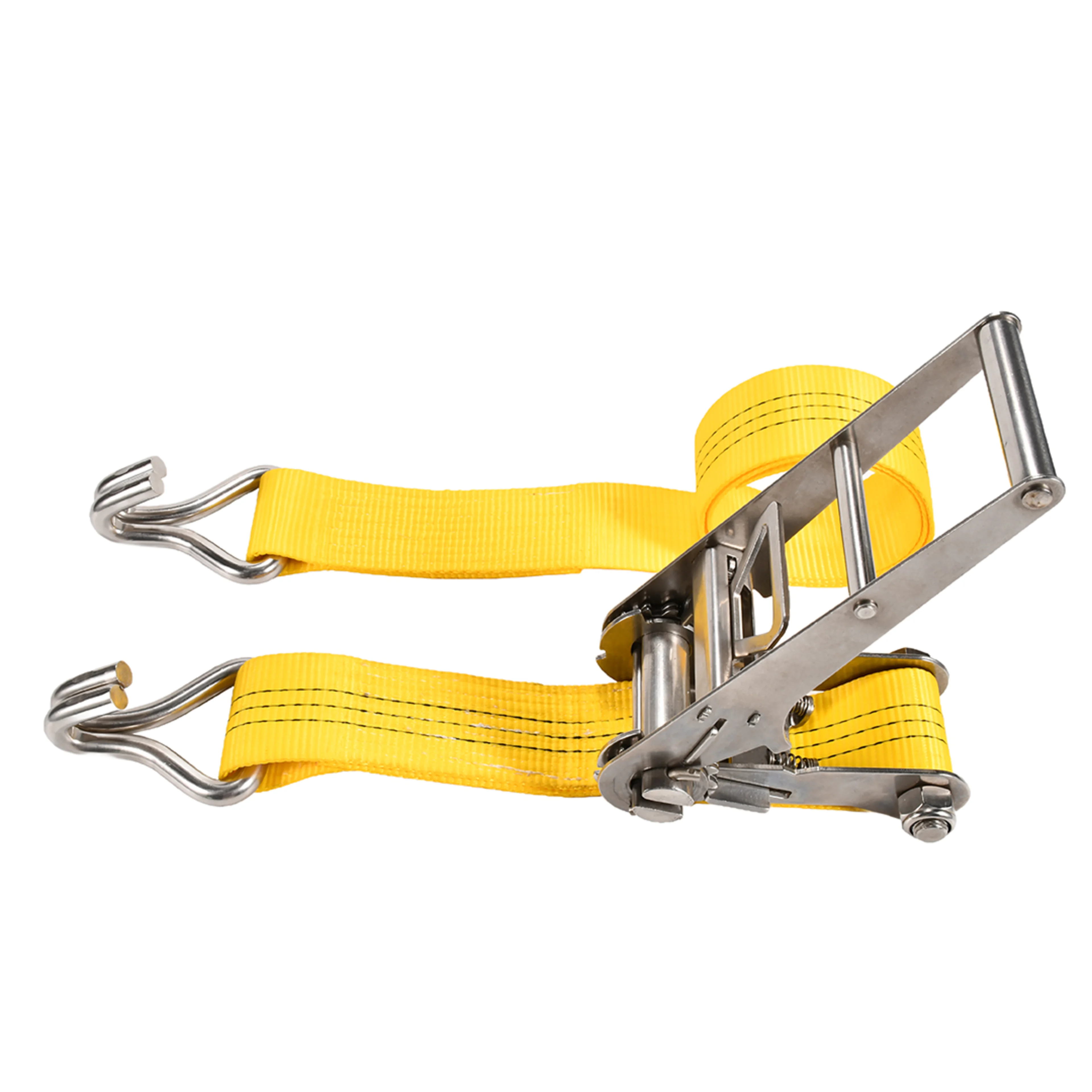 75mm 304 Edelstahl Ratschenzurrgurt Doppel-J-Haken - LC 3500 daN
