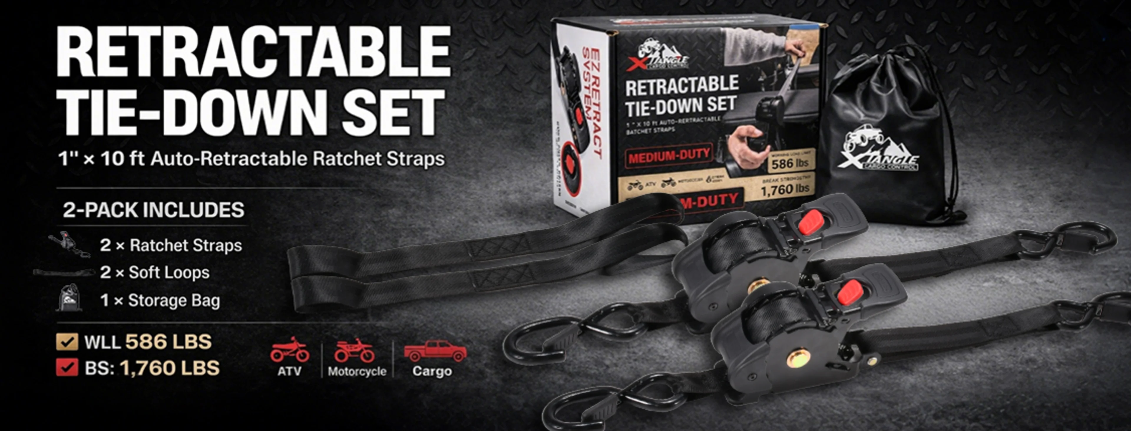 Proven Strength: Why the Xiangle 1" Retractable Ratchet Strap Set is a Game-Changer for Cargo Safety